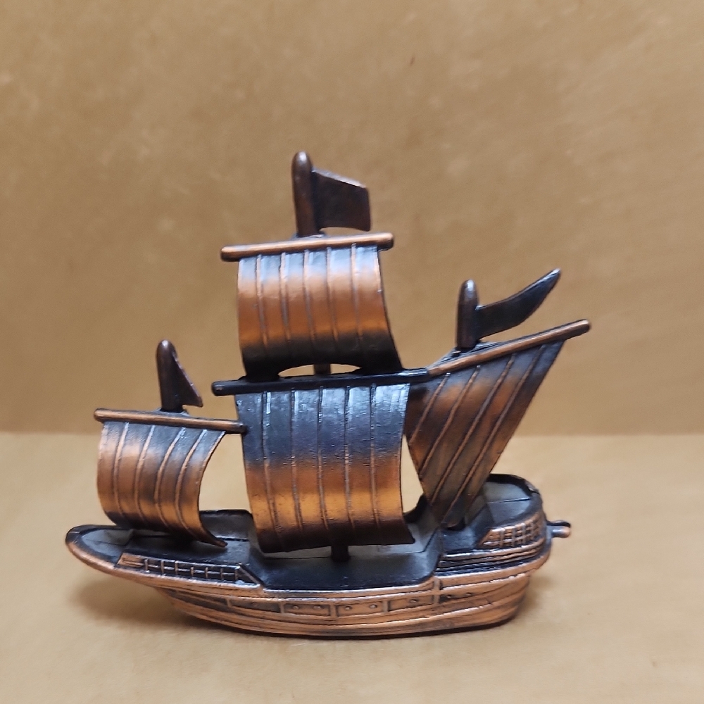 Copper and Black Ship Pencil Sharpener